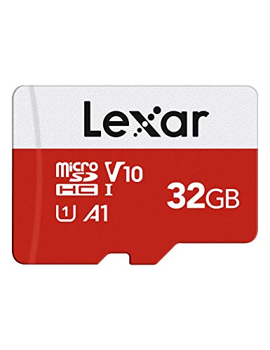Lexar Micro SD 32 GB, tarjeta Micro SD hasta 100 MB/seg(R), tarjeta de memoria microSDHC con adaptador SD, A1, U3, C10, V10, Full HD, tarjeta micro SD para teléfono, videocámara, Switch, GoPro, Tablet